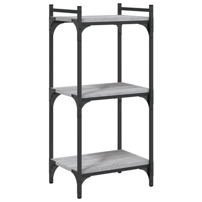 vidaXL Bücherregal 3 Böden Grau Sonoma 40x30x86 cm Holzwerkstoff