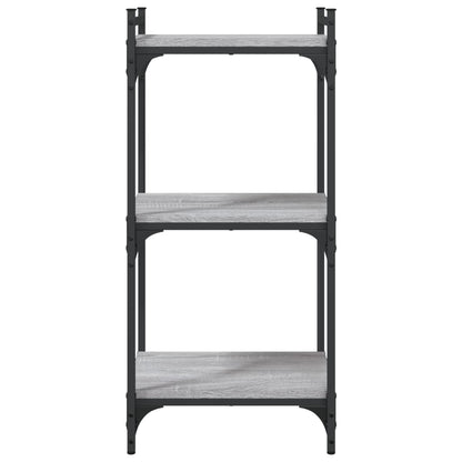 vidaXL Bücherregal 3 Böden Grau Sonoma 40x30x86 cm Holzwerkstoff