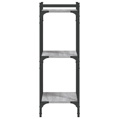 vidaXL Bücherregal 3 Böden Grau Sonoma 40x30x86 cm Holzwerkstoff