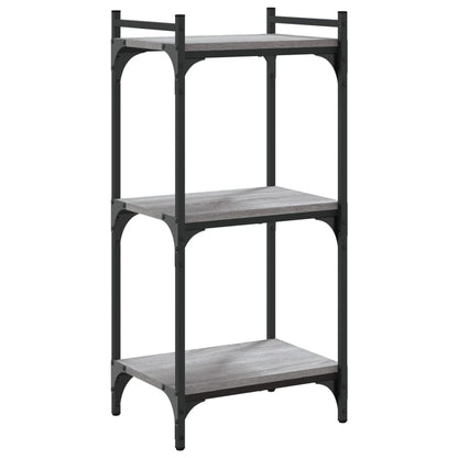 vidaXL Bücherregal 3 Böden Grau Sonoma 40x30x86 cm Holzwerkstoff