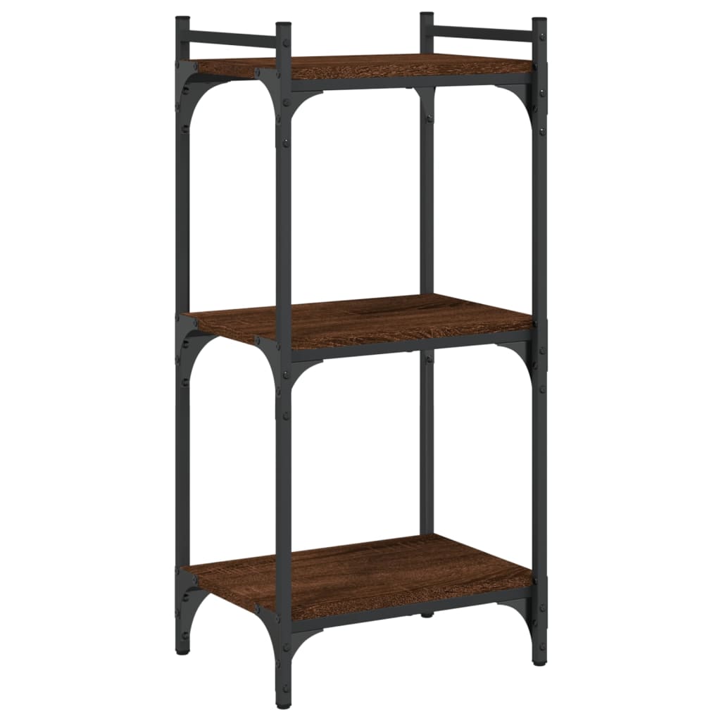 vidaXL Bibliothèque 3 étagères marron aspect chêne 40x30x86 cm Bois d'ingénierie