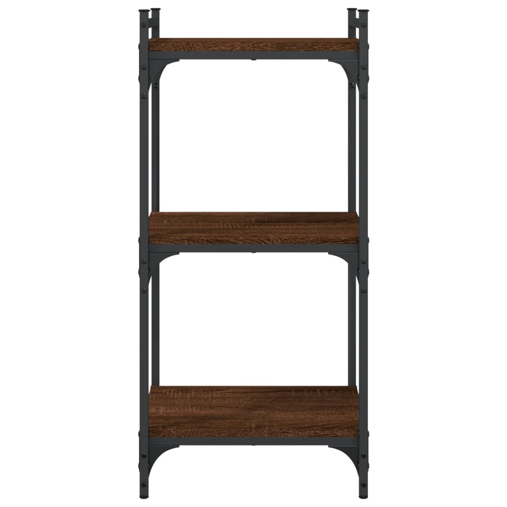 vidaXL Bibliothèque 3 étagères marron aspect chêne 40x30x86 cm Bois d'ingénierie