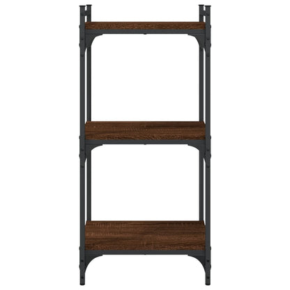 vidaXL Bibliothèque 3 étagères marron aspect chêne 40x30x86 cm Bois d'ingénierie