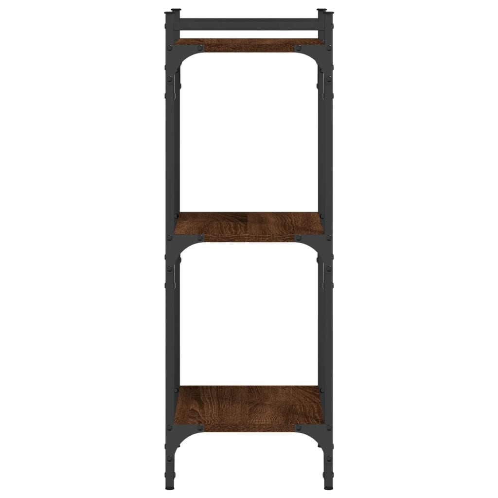 vidaXL Bibliothèque 3 étagères marron aspect chêne 40x30x86 cm Bois d'ingénierie