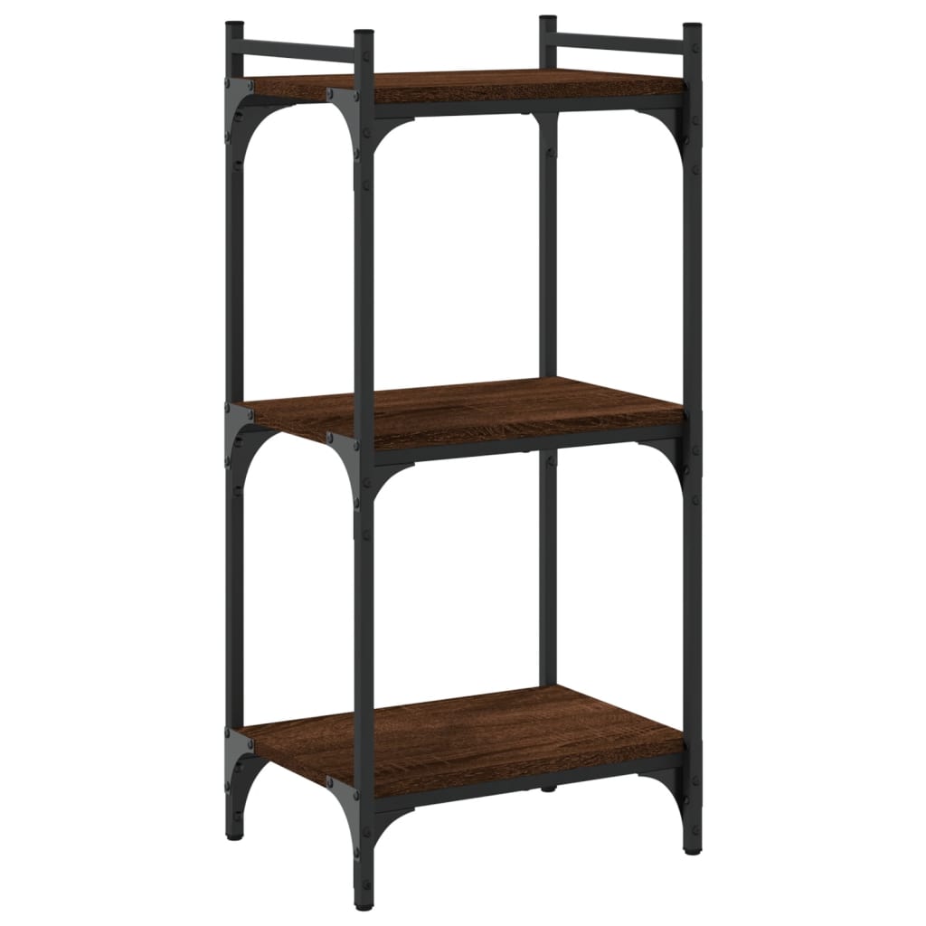 vidaXL Bibliothèque 3 étagères marron aspect chêne 40x30x86 cm Bois d'ingénierie