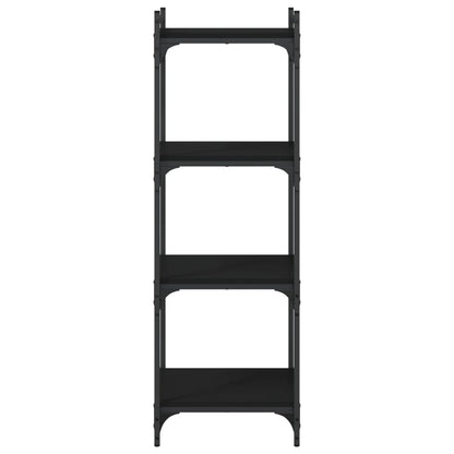 vidaXL Bücherregal 4 Böden Schwarz 40x30x120 cm Holzwerkstoff