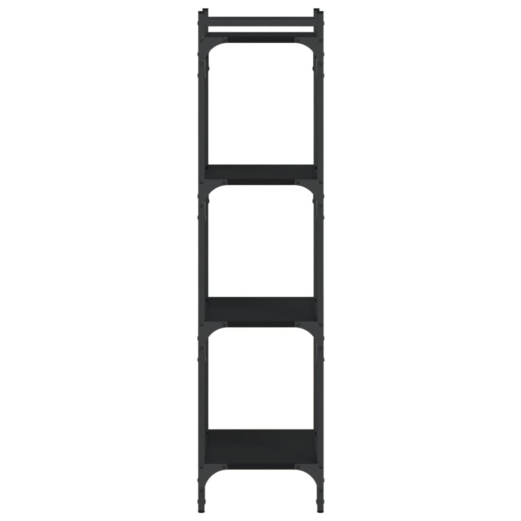 vidaXL Bücherregal 4 Böden Schwarz 40x30x120 cm Holzwerkstoff
