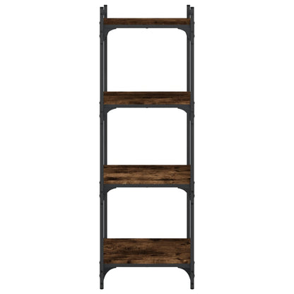 vidaXL Bücherregal 4 Böden Räuchereiche 40x30x120 cm Holzwerkstoff