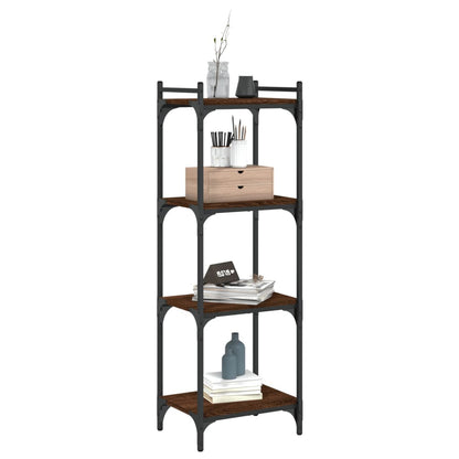 vidaXL Bücherregal 4 Böden Braun Eiche-Optik 40x30x120cm Holzwerkstoff