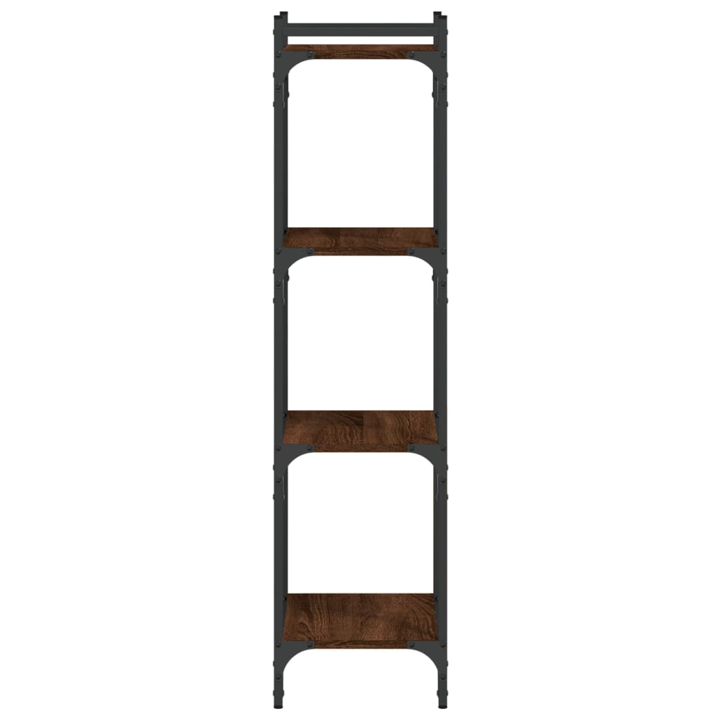 vidaXL Bücherregal 4 Böden Braun Eiche-Optik 40x30x120cm Holzwerkstoff