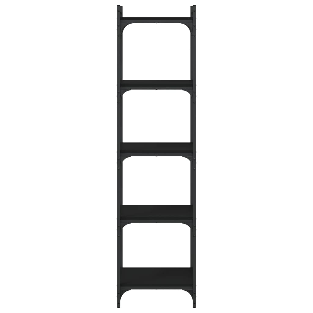 vidaXL Bücherregal 5 Böden Schwarz 40x30x154 cm Holzwerkstoff