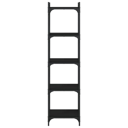 vidaXL Bücherregal 5 Böden Schwarz 40x30x154 cm Holzwerkstoff