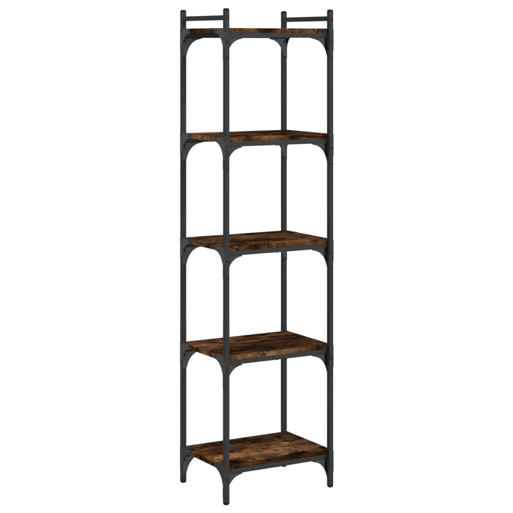 vidaXL Bücherregal 5 Böden Räuchereiche 40x30x154 cm Holzwerkstoff