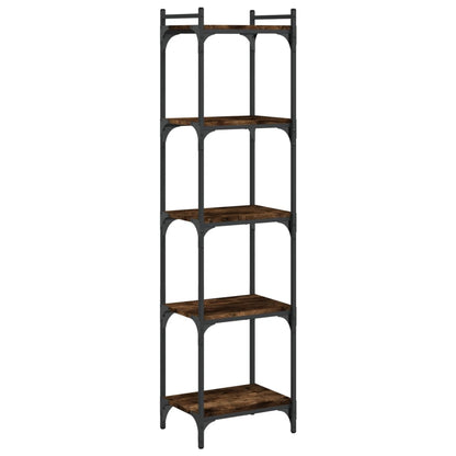 vidaXL Bücherregal 5 Böden Räuchereiche 40x30x154 cm Holzwerkstoff