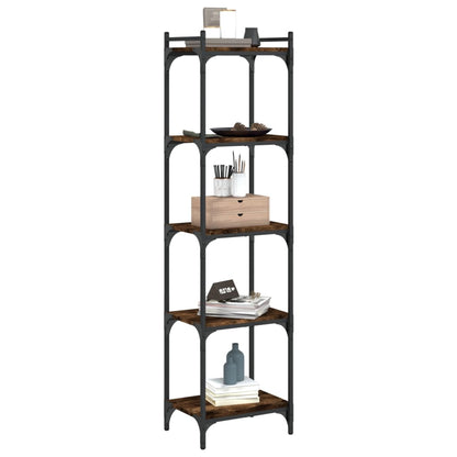 vidaXL Bücherregal 5 Böden Räuchereiche 40x30x154 cm Holzwerkstoff