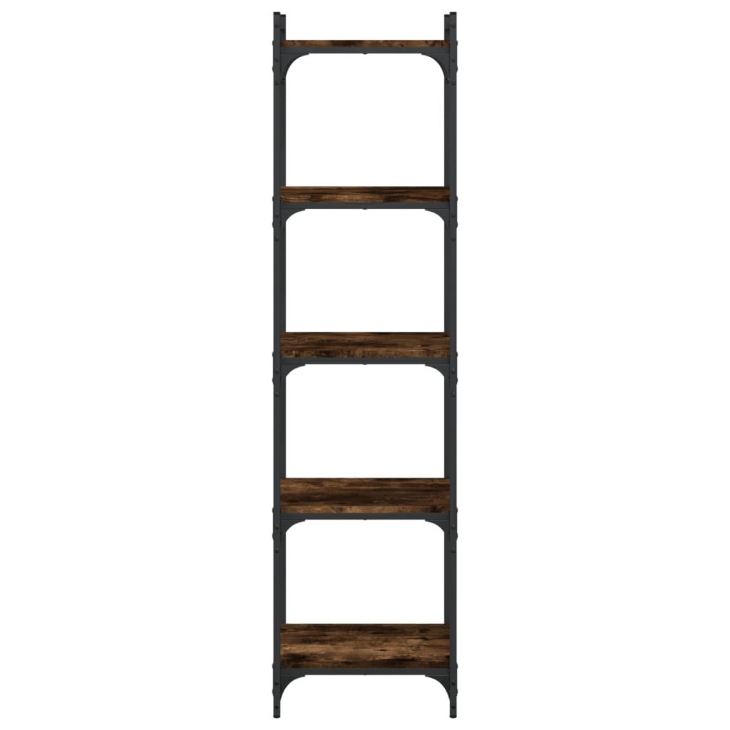 vidaXL Bücherregal 5 Böden Räuchereiche 40x30x154 cm Holzwerkstoff