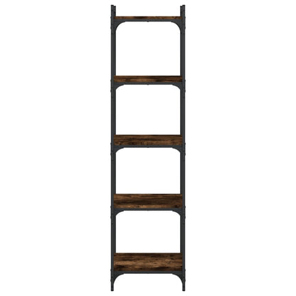 vidaXL Bücherregal 5 Böden Räuchereiche 40x30x154 cm Holzwerkstoff