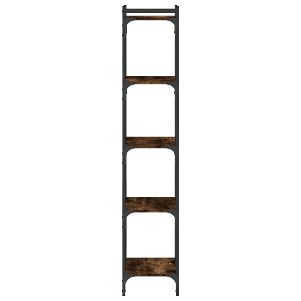 vidaXL Bücherregal 5 Böden Räuchereiche 40x30x154 cm Holzwerkstoff
