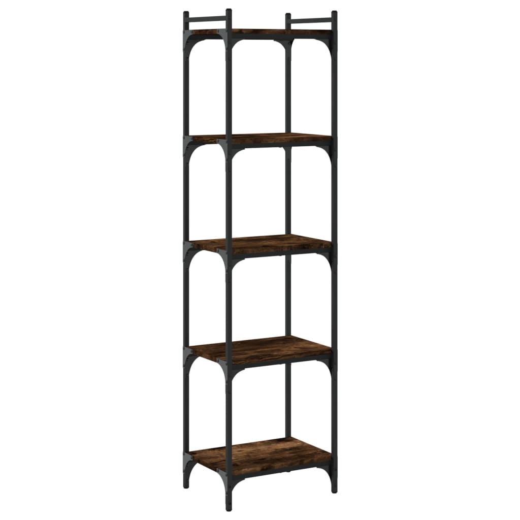 vidaXL Bücherregal 5 Böden Räuchereiche 40x30x154 cm Holzwerkstoff
