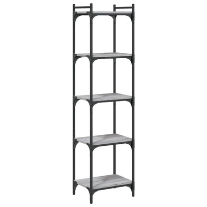 vidaXL Bücherregal 5 Böden Grau Sonoma 40x30x154 cm Holzwerkstoff