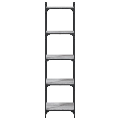 vidaXL Bücherregal 5 Böden Grau Sonoma 40x30x154 cm Holzwerkstoff