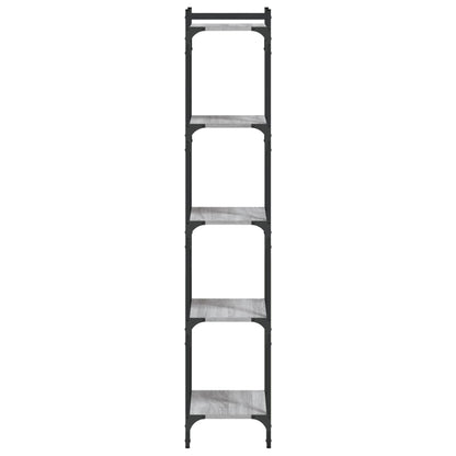 vidaXL Bücherregal 5 Böden Grau Sonoma 40x30x154 cm Holzwerkstoff