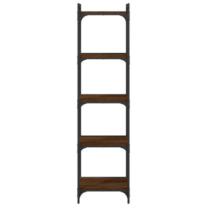 vidaXL Bücherregal 5 Böden Braun Eiche-Optik 40x30x154cm Holzwerkstoff