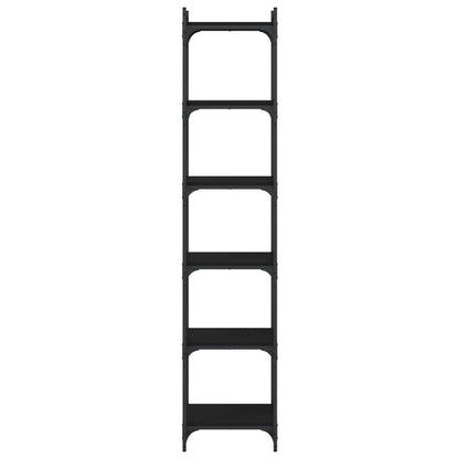 vidaXL Bücherregal 6 Böden Schwarz 40x30x188 cm Holzwerkstoff