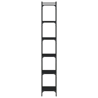 vidaXL Bücherregal 6 Böden Schwarz 40x30x188 cm Holzwerkstoff