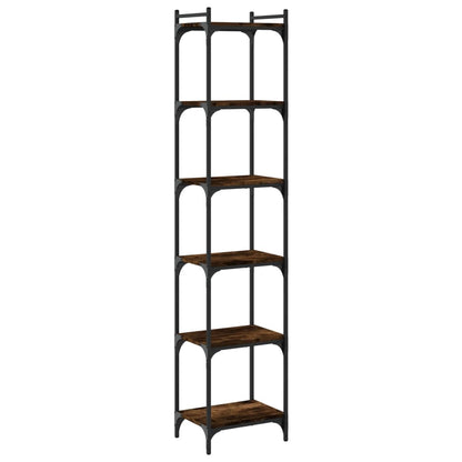 vidaXL Bücherregal 6 Böden Räuchereiche 40x30x188 cm Holzwerkstoff