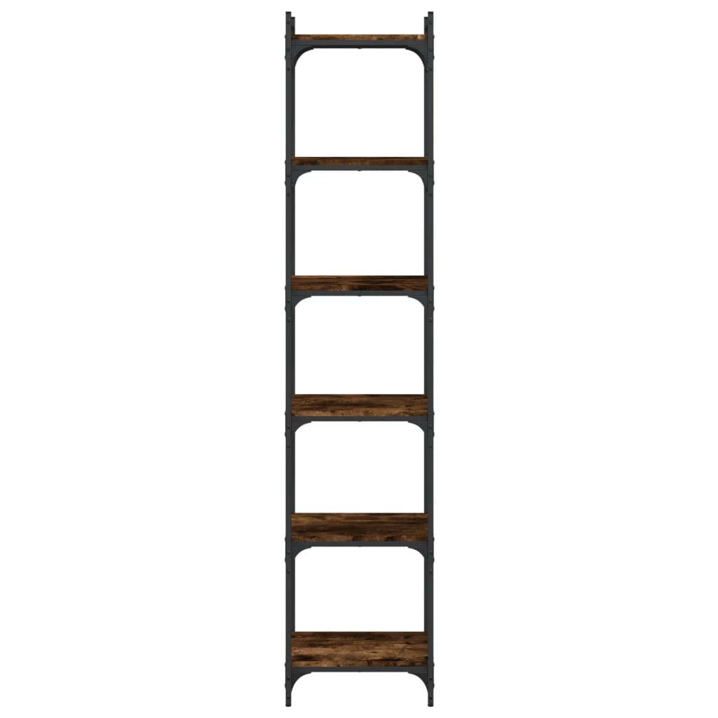 vidaXL Bücherregal 6 Böden Räuchereiche 40x30x188 cm Holzwerkstoff