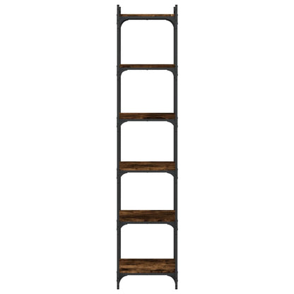 vidaXL Bücherregal 6 Böden Räuchereiche 40x30x188 cm Holzwerkstoff