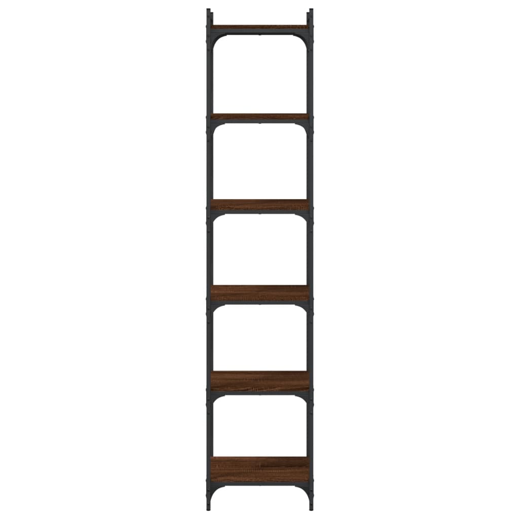 vidaXL Bücherregal 6 Böden Braun Eiche-Optik 40x30x188cm Holzwerkstoff