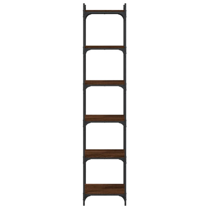 vidaXL Bücherregal 6 Böden Braun Eiche-Optik 40x30x188cm Holzwerkstoff
