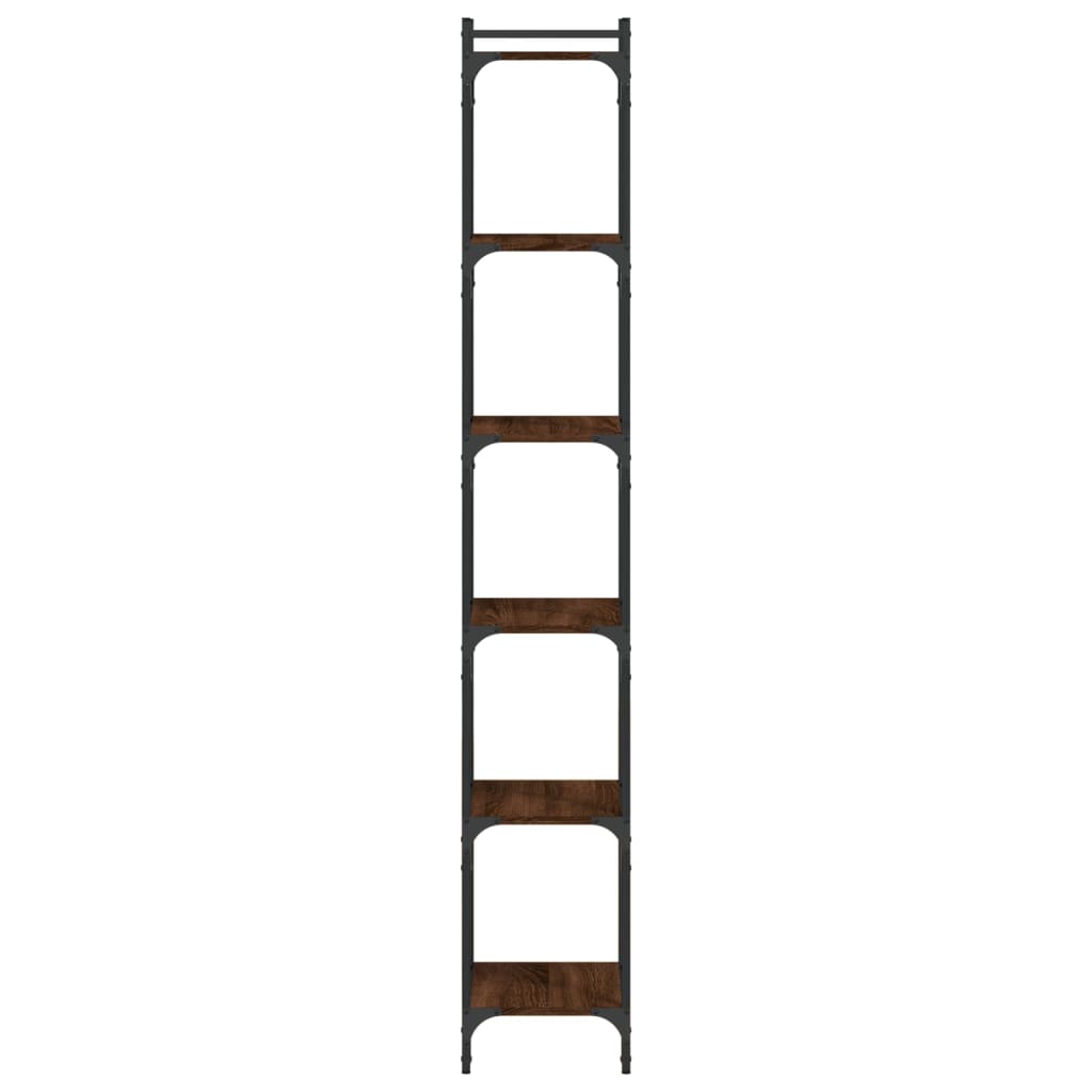 vidaXL Bücherregal 6 Böden Braun Eiche-Optik 40x30x188cm Holzwerkstoff