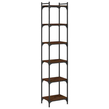 vidaXL Bücherregal 6 Böden Braun Eiche-Optik 40x30x188cm Holzwerkstoff