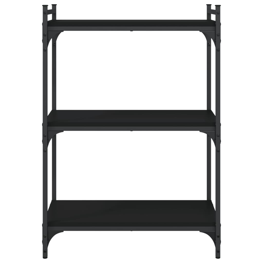 vidaXL Bücherregal 3 Böden Schwarz 60x30x86 cm Holzwerkstoff