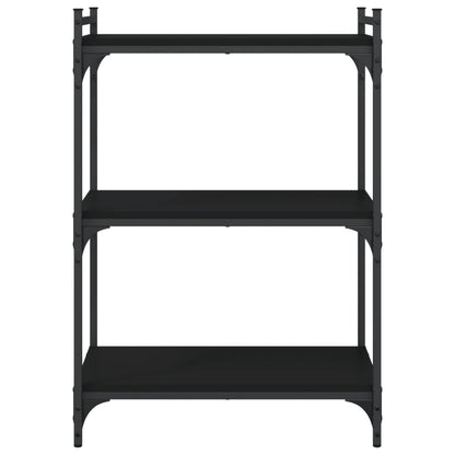 vidaXL Bücherregal 3 Böden Schwarz 60x30x86 cm Holzwerkstoff