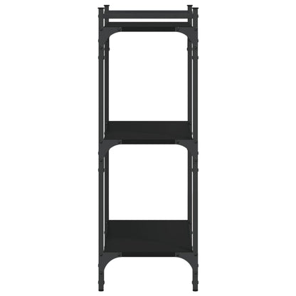 vidaXL Bücherregal 3 Böden Schwarz 60x30x86 cm Holzwerkstoff