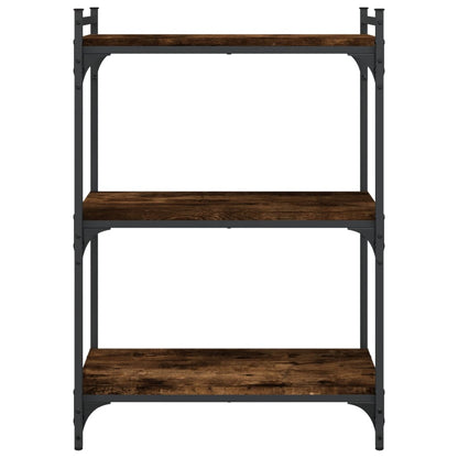 vidaXL Bücherregal 3 Böden Räuchereiche 60x30x86 cm Holzwerkstoff