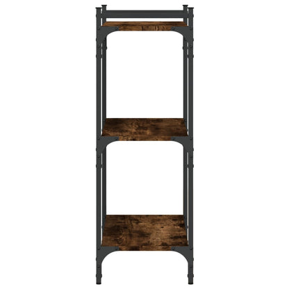 vidaXL Bücherregal 3 Böden Räuchereiche 60x30x86 cm Holzwerkstoff