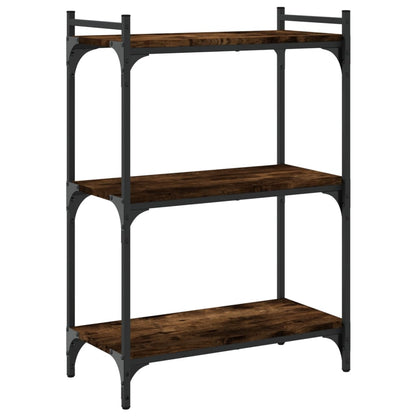vidaXL Bücherregal 3 Böden Räuchereiche 60x30x86 cm Holzwerkstoff