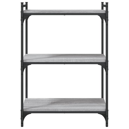 vidaXL Bücherregal 3 Böden Grau Sonoma 60x30x86 cm Holzwerkstoff