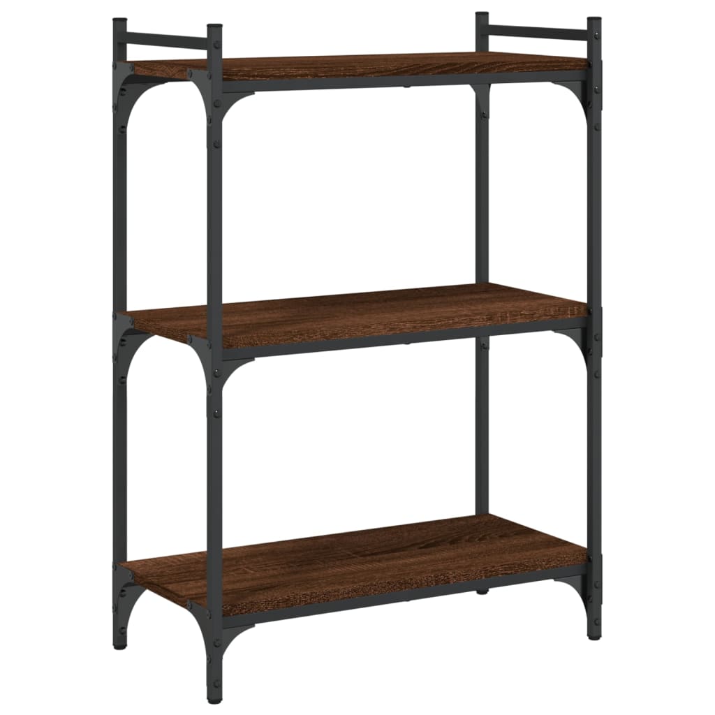 vidaXL Bücherregal 3 Böden Braun Eichen-Optik 60x30x86cm Holzwerkstoff