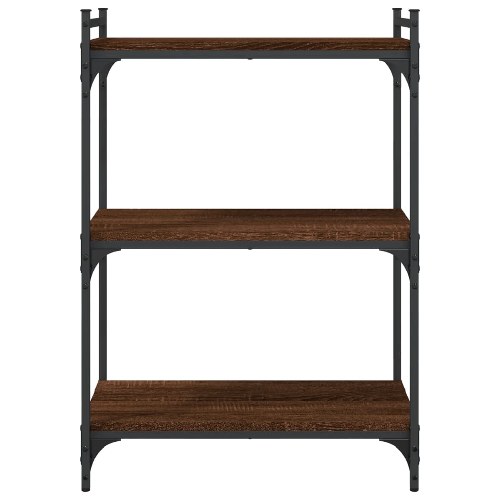 vidaXL Bücherregal 3 Böden Braun Eichen-Optik 60x30x86cm Holzwerkstoff