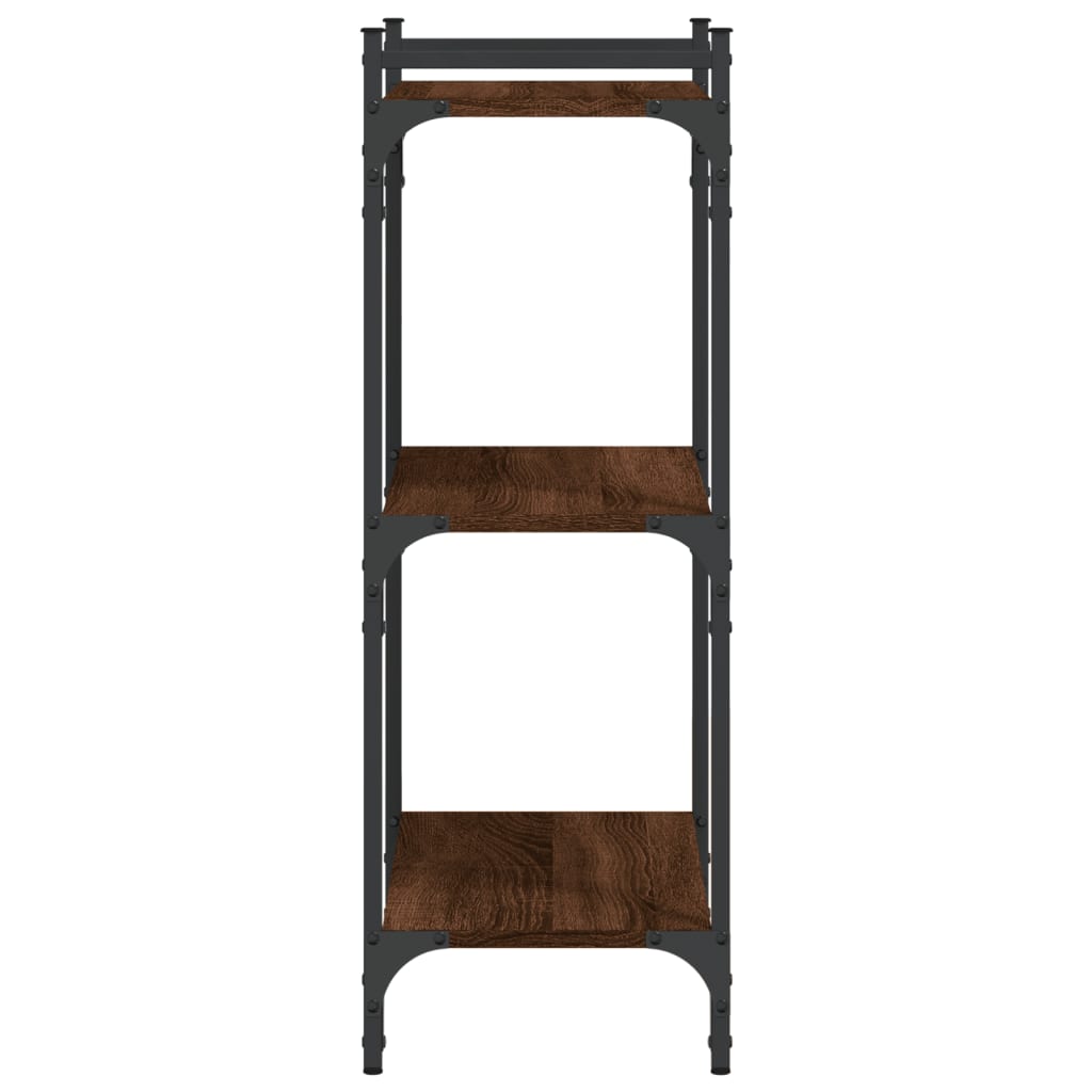 vidaXL Bücherregal 3 Böden Braun Eichen-Optik 60x30x86cm Holzwerkstoff