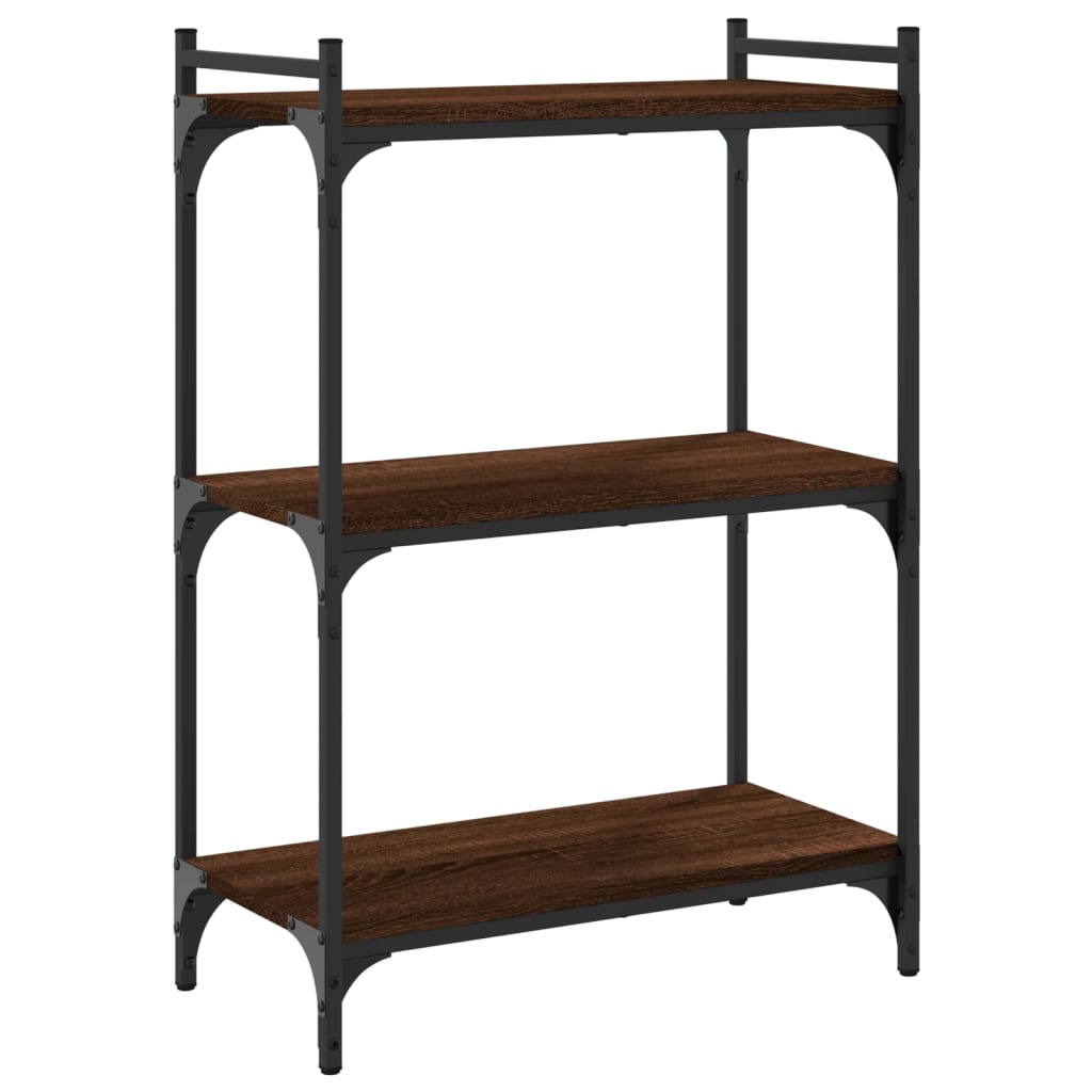 vidaXL Bücherregal 3 Böden Braun Eichen-Optik 60x30x86cm Holzwerkstoff