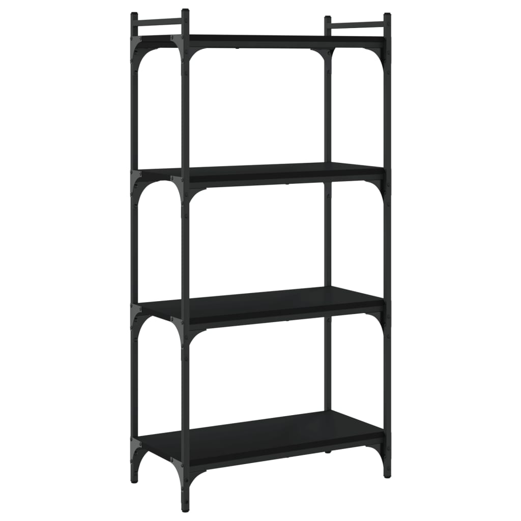 vidaXL Bücherregal 4 Böden Schwarz 60x30x120 cm Holzwerkstoff