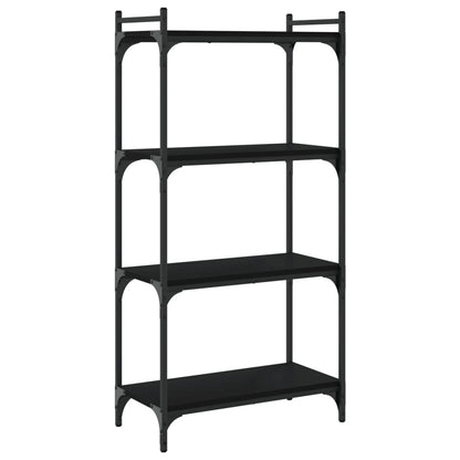 vidaXL Bücherregal 4 Böden Schwarz 60x30x120 cm Holzwerkstoff