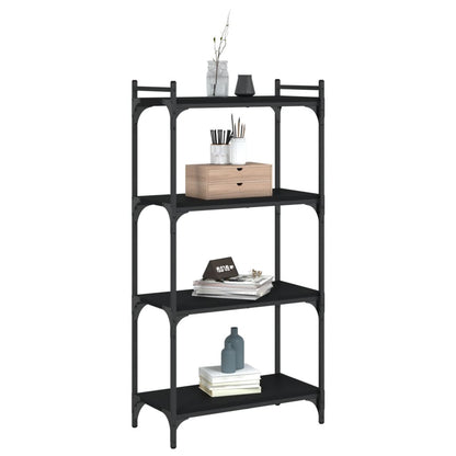 vidaXL Bücherregal 4 Böden Schwarz 60x30x120 cm Holzwerkstoff